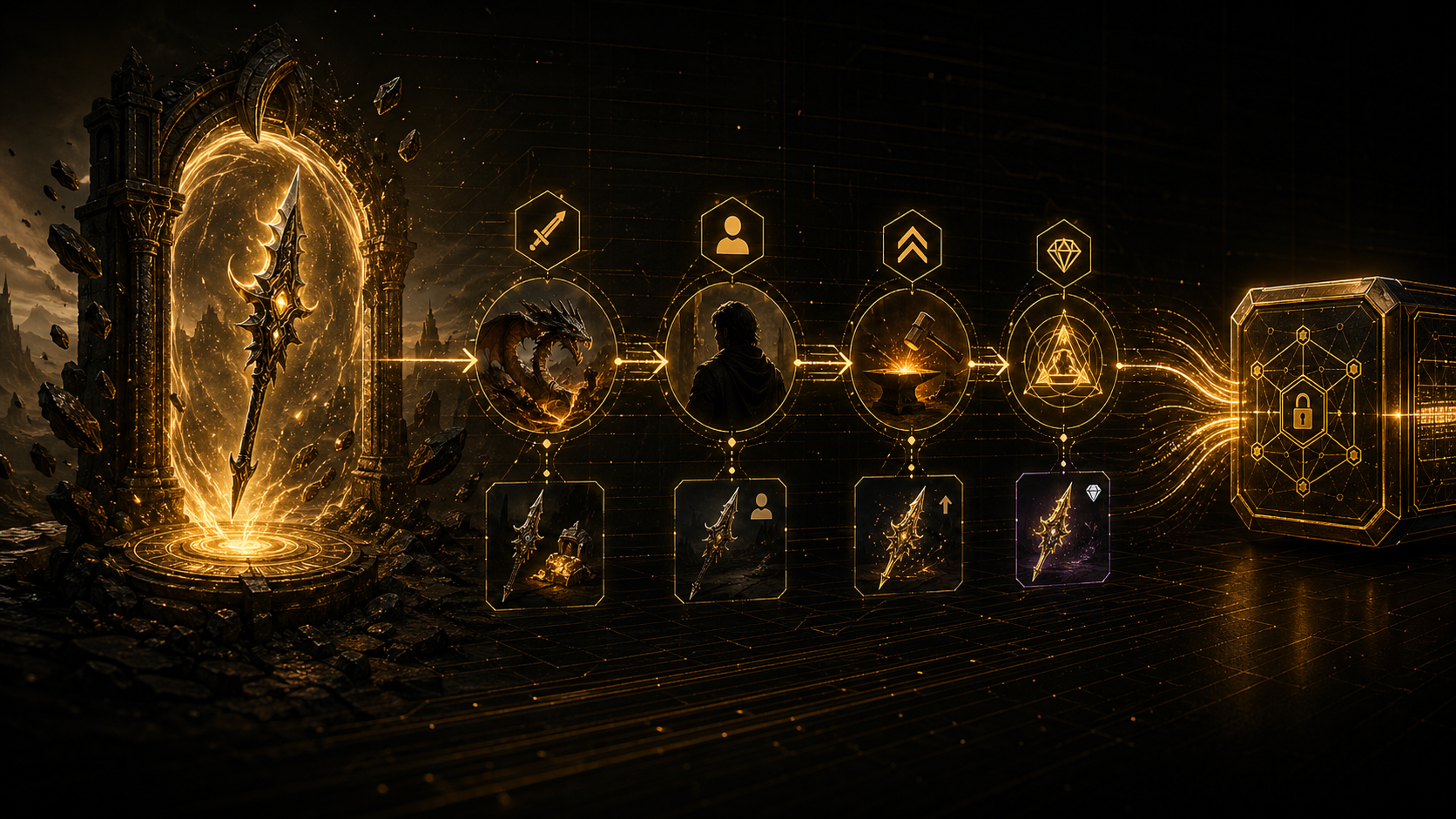 Loot issuance and provenance recorded in a chain